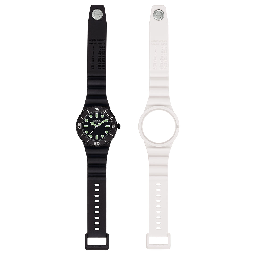 Reloj Hip Hop Master Negro/Blanco 41mm HWU1233