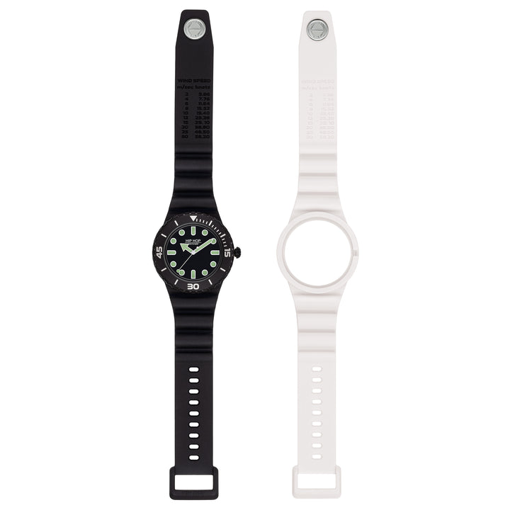 Reloj Hip Hop Master Negro/Blanco 41mm HWU1233