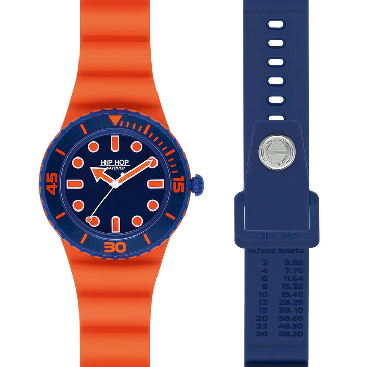 Montre Hip Hop Master Orange/Bleu 41mm HWU1234