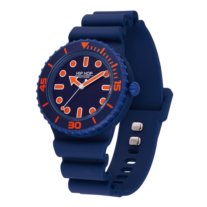 Montre Hip Hop Master Orange/Bleu 41mm HWU1234