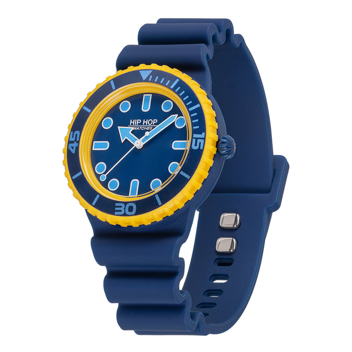 Montre Hip Hop Master Bleu/Jaune 41mm HWU1261