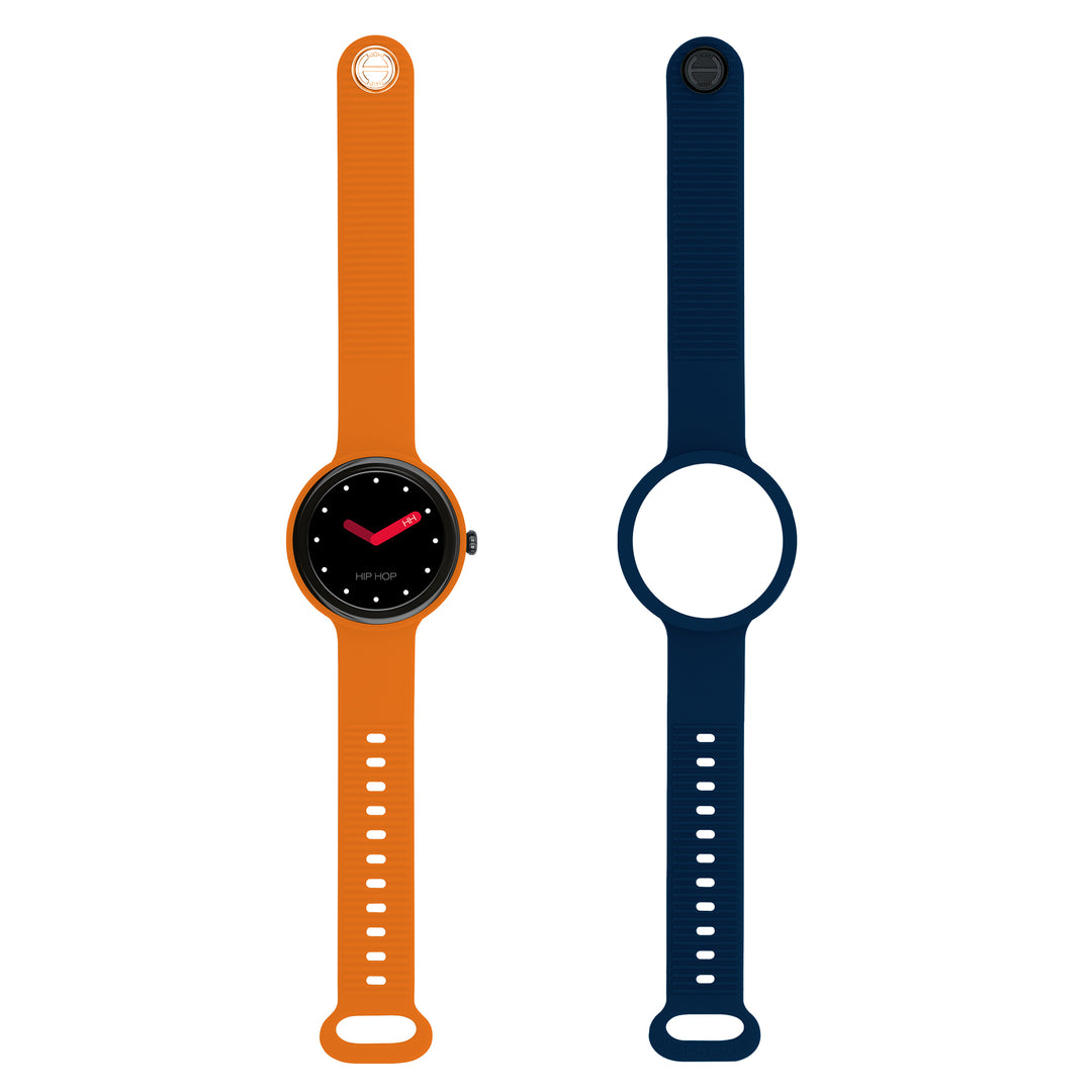 Montre intelligente Hip Hop Hero.Next Orange/Bleu Profond 41mm HWU1314