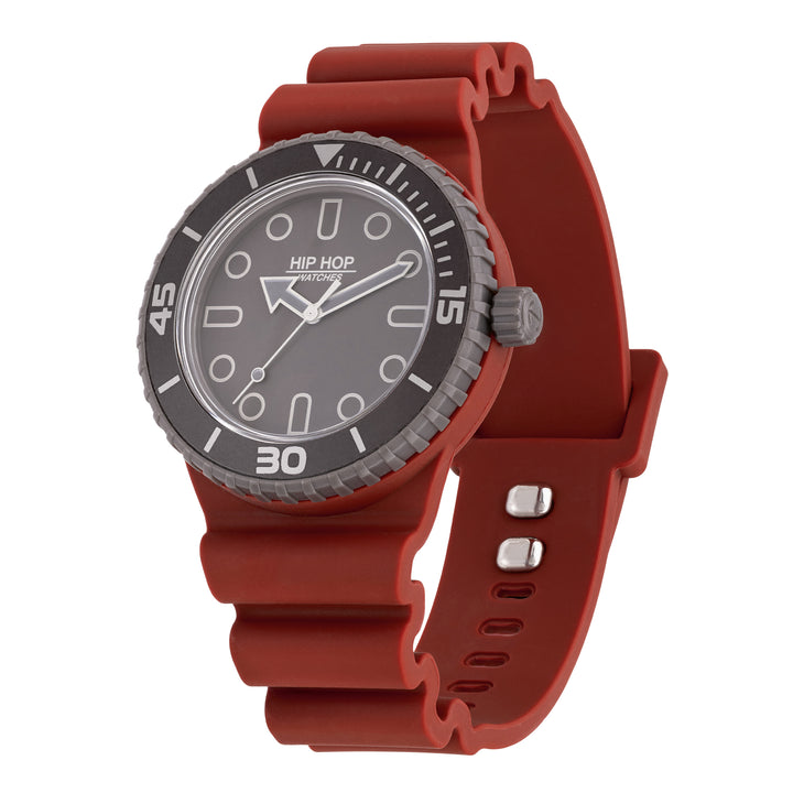 Reloj Hip Hop BURDEOS/GRIS Colección Master 41mm HWU13334