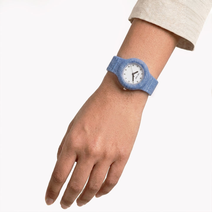 Hip Hop orologio Blu Shimmer Crush 32mm HWU1337