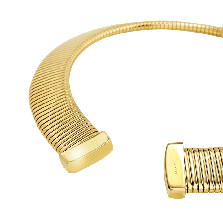 Collier ras de cou Breil Stylize en acier finition or IP zircon cubique TJ4049