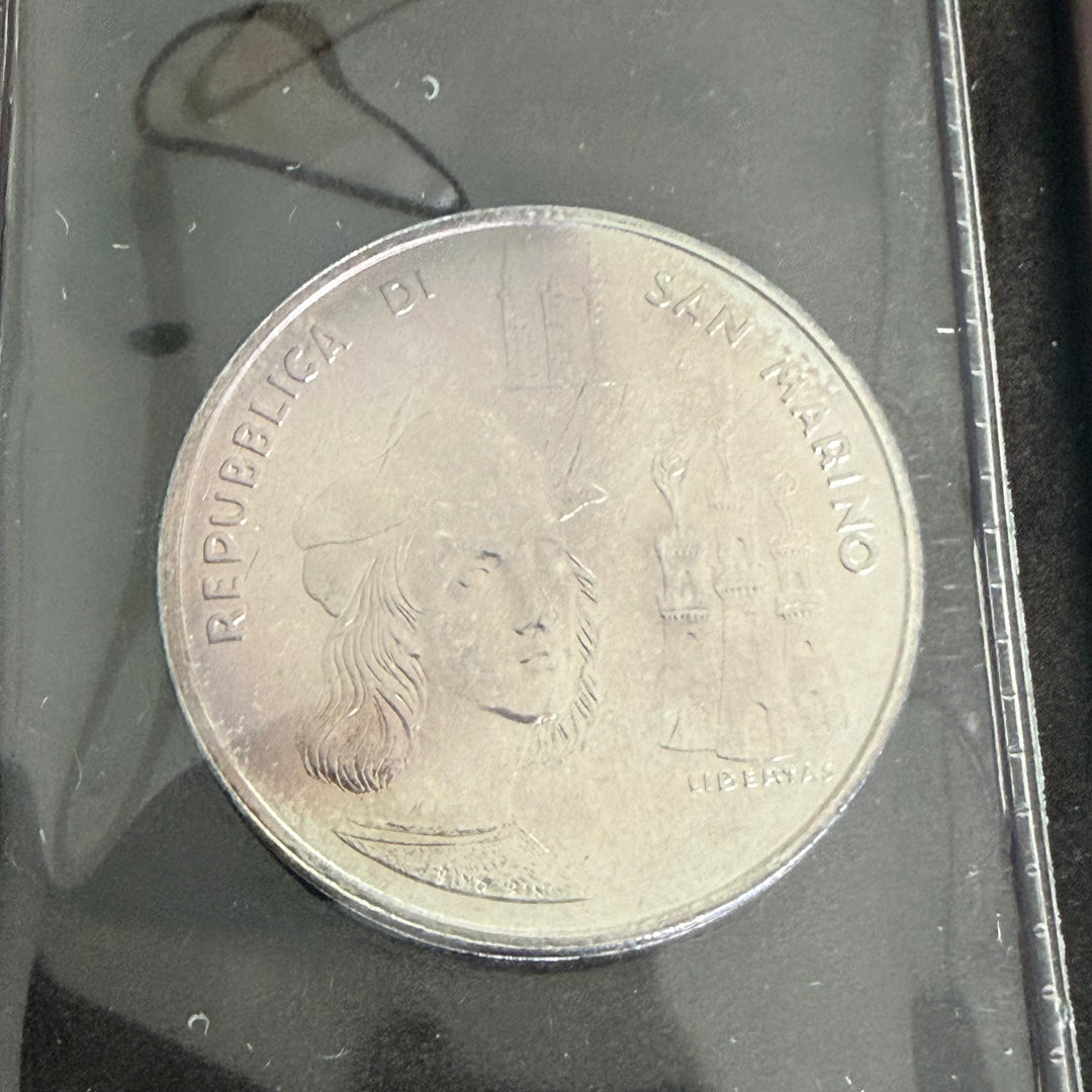 Monete in argento 500 1000 Lire Repubblica di San Marino V Centenario nascita Raffaello Sanzio 1983
