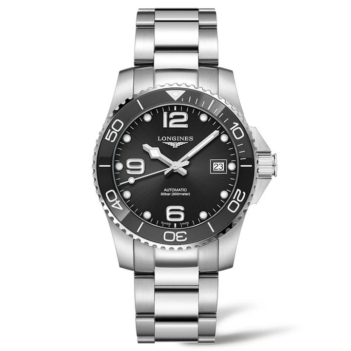 Longines Hydroconquest 39mm reloj automático de acero negro