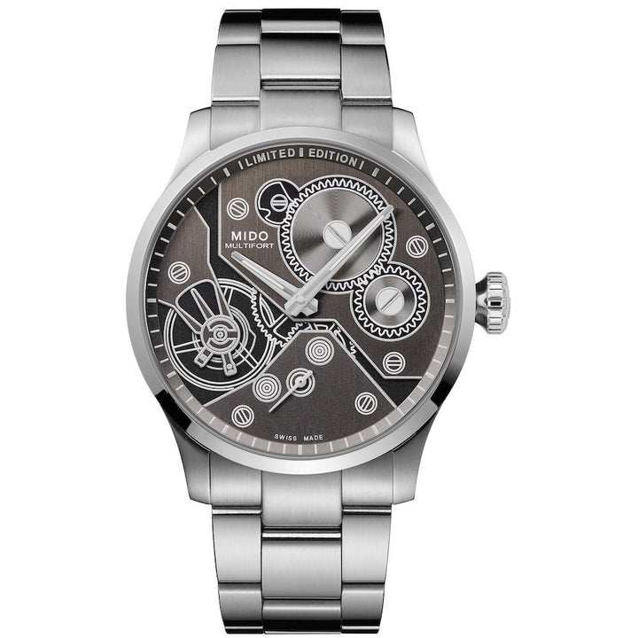 MIDO Multifor Mechanical Watch Limited Edition 999 Pieces 44 mm Anthracite lading handleiding staal M038.605.11.060.00