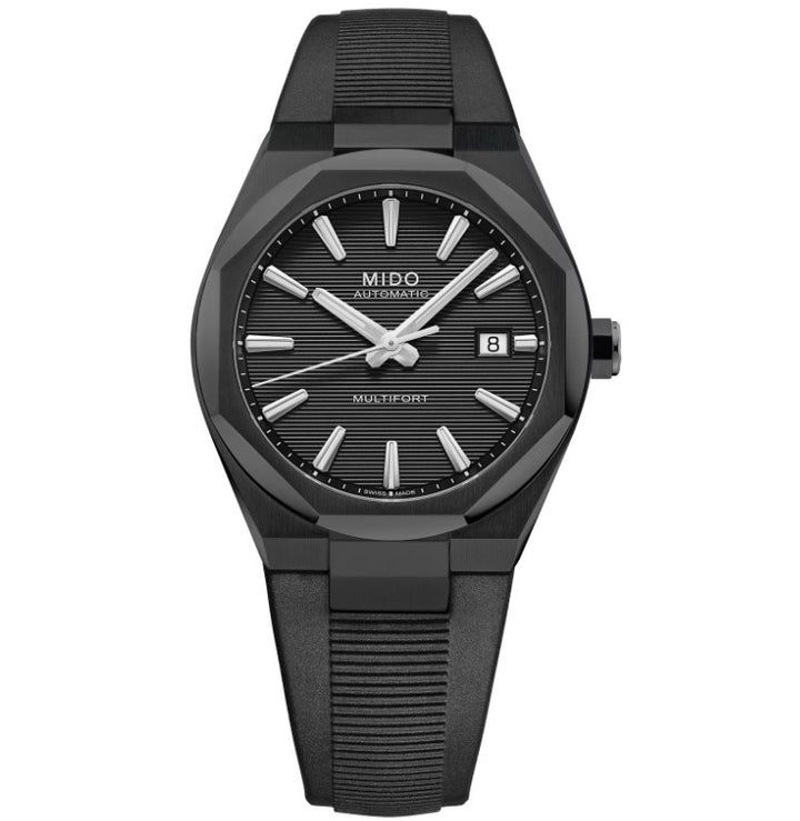 Mido Uhr Multifort 8 One Crown schwarz 38 x 40 mm Automatik schwarz Stahl PVD-Finish schwarz M055.507.37.051.00