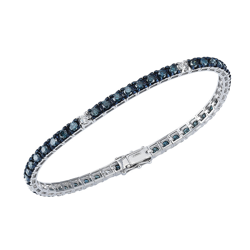 Sidalo Armband Tennis Gold Weiß 18KT Blue Diamonds M 5188-10-1-BB