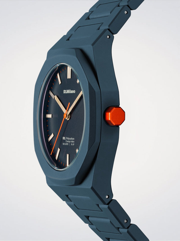 Montre D1 Milano Blue Legacy en polycarbonate 40,5 mm D1-PCBJ41