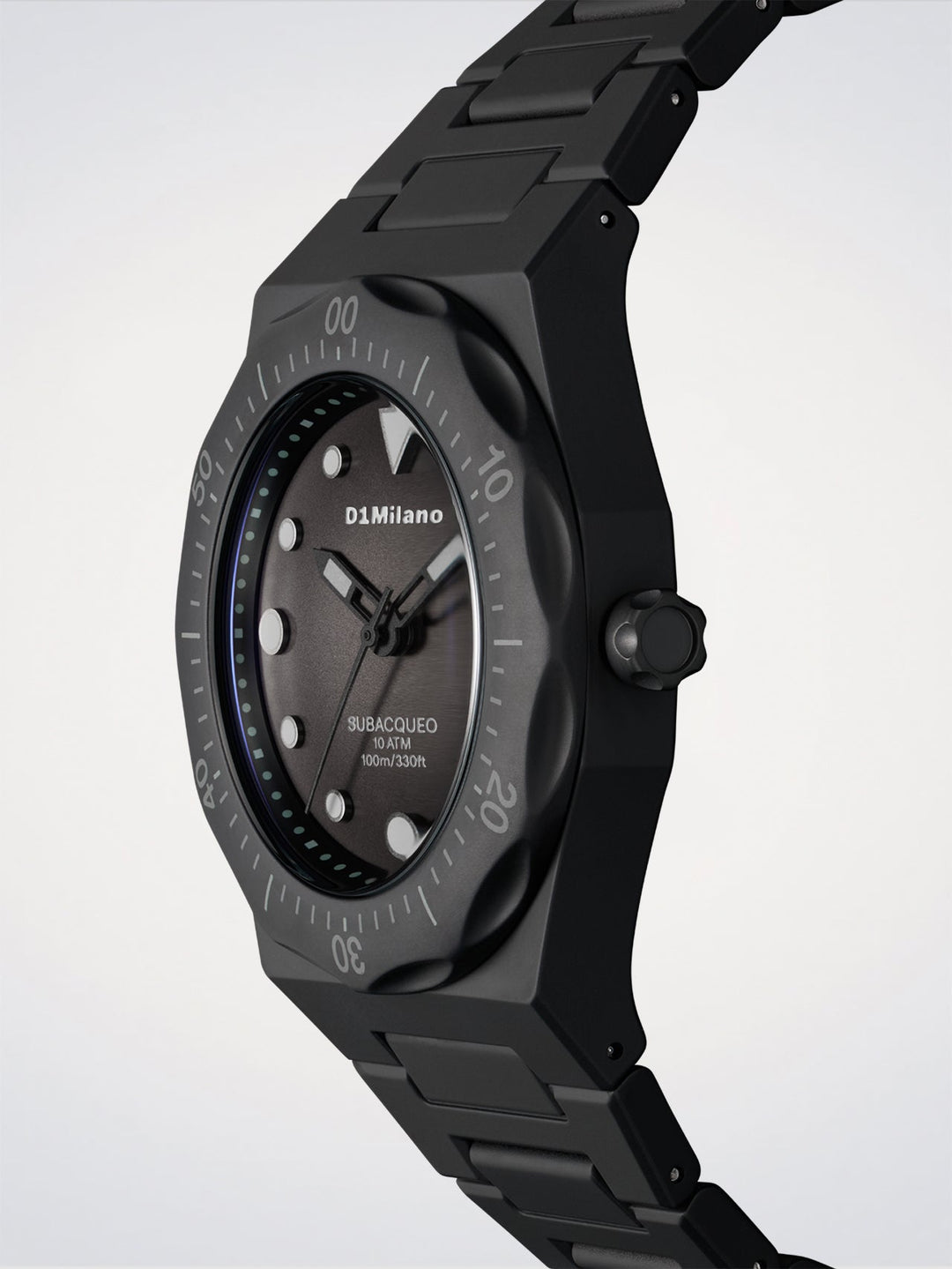 Reloj D1 Milano Carbon Diver Policarbono 40,5 mm D1-PDBJ01