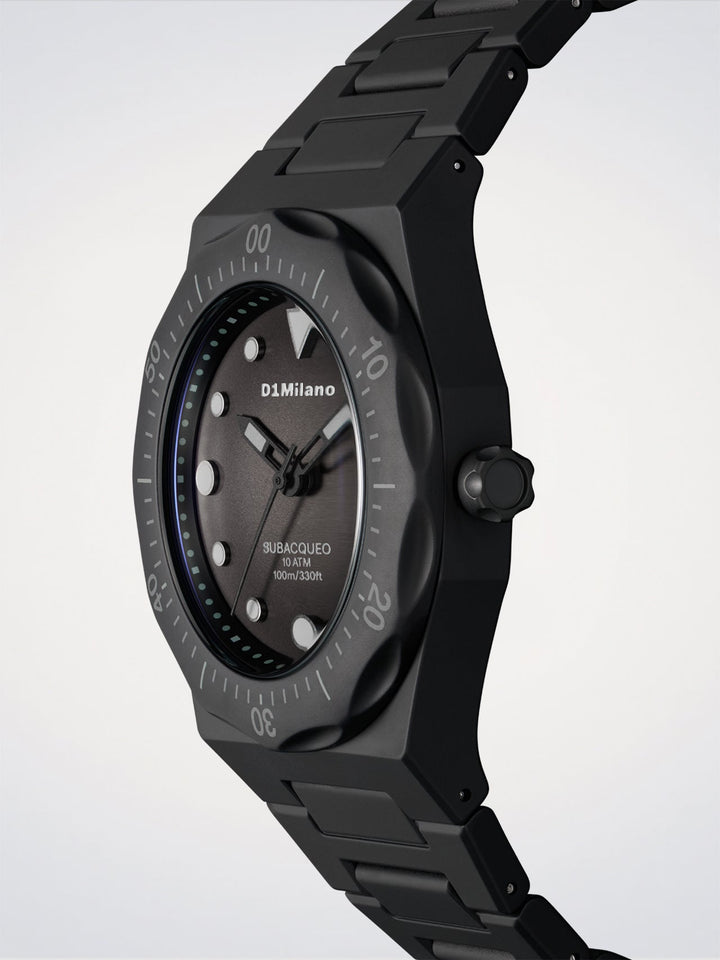 Reloj D1 Milano Carbon Diver Policarbono 40,5 mm D1-PDBJ01