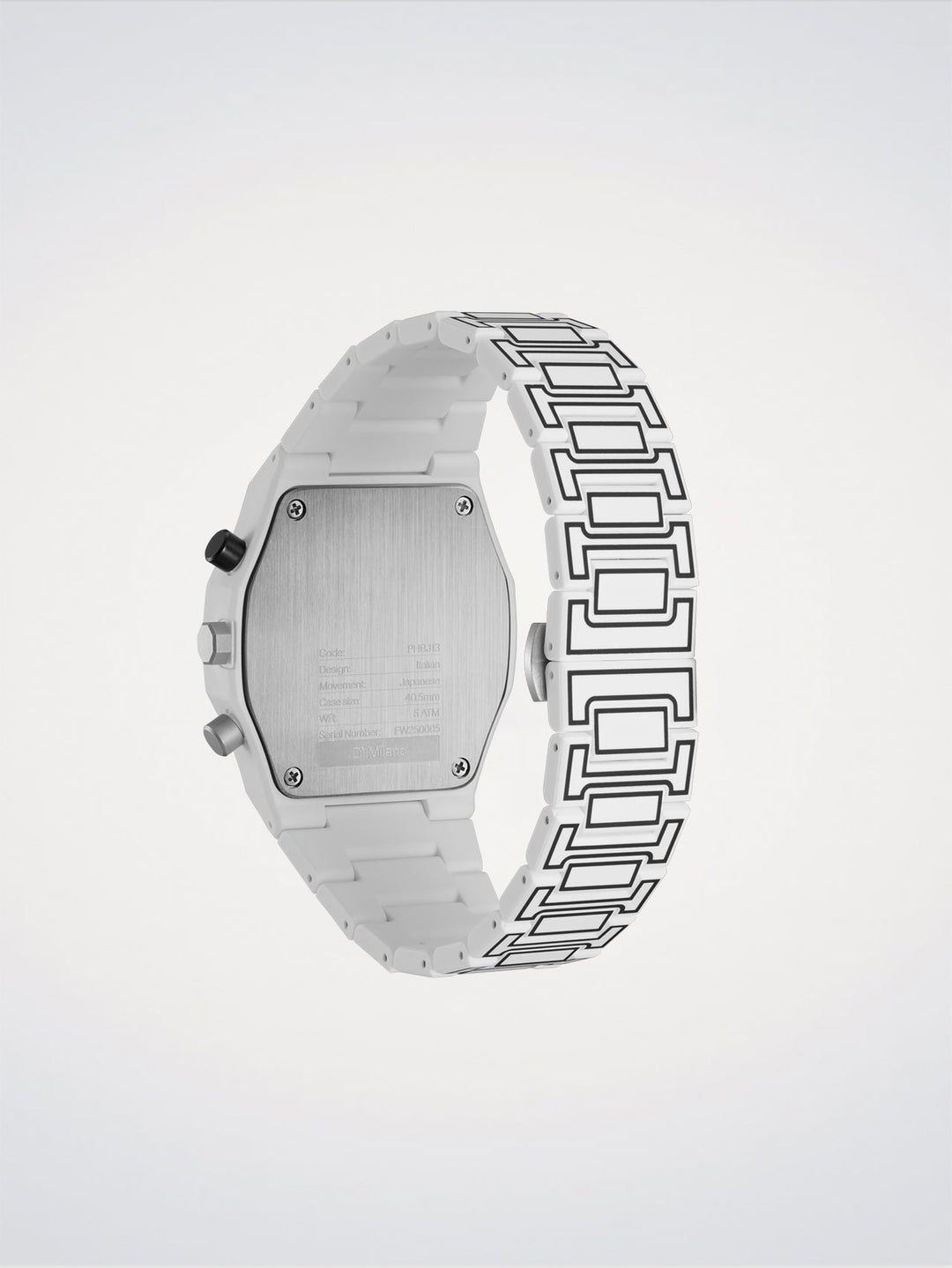 D1 Milano White Sketch Polychrono 40.5 mm D1-PHBJ13
