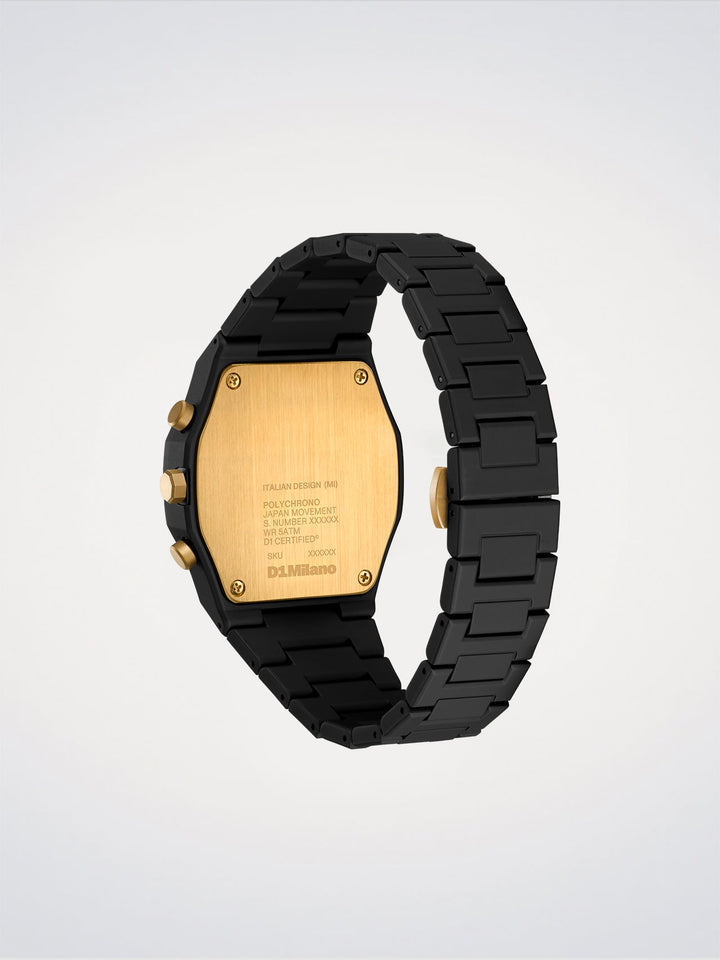 Reloj D1 Milano Solar Policrono Dorado 40,5 mm D1-PHBJ16