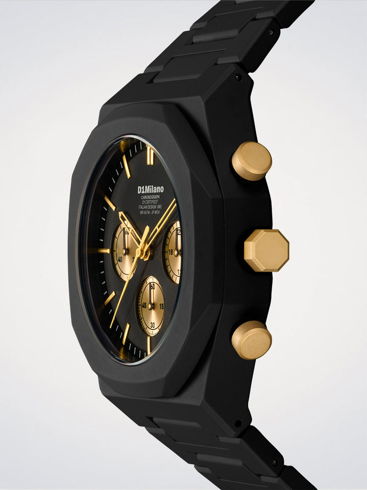 Reloj D1 Milano Solar Policrono Dorado 40,5 mm D1-PHBJ16