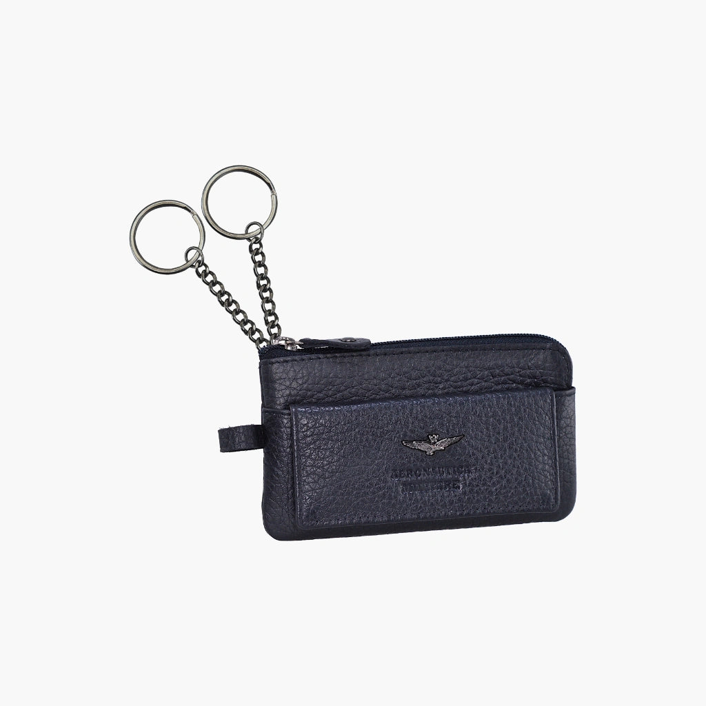 AM189-Ne Soft Leather Zip Keychain