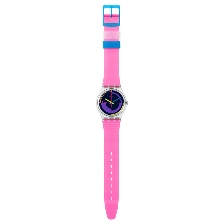 Reloj Swatch NEON PINK PODIUM Originals Gent 34mm SO28K111