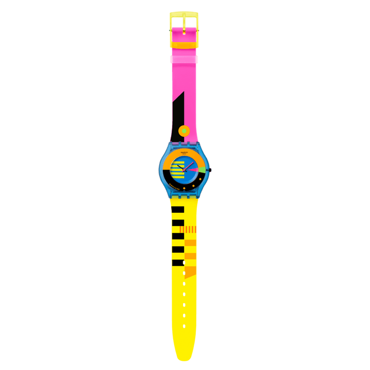 Montre Swatch NEON FLUMOTIONS Originals Skin 34mm SS08S101