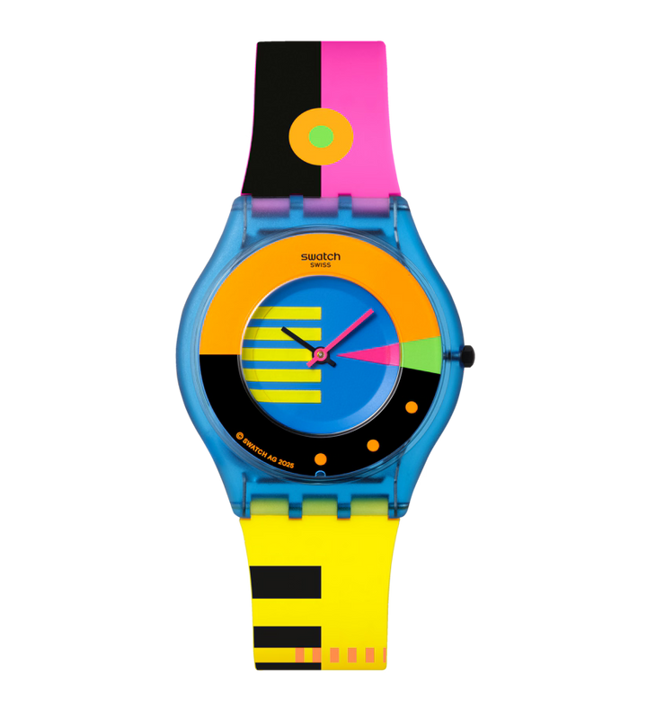 Montre Swatch NEON FLUMOTIONS Originals Skin 34mm SS08S101