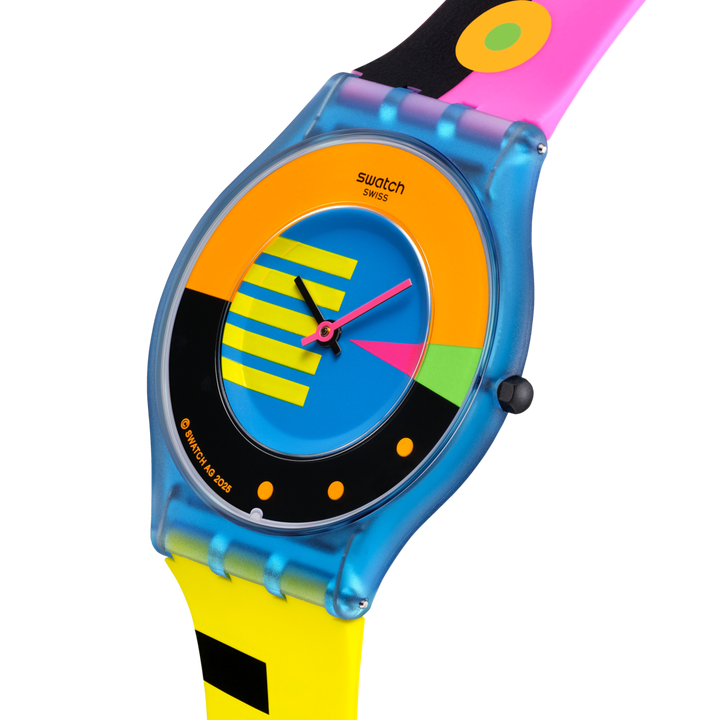 Montre Swatch NEON FLUMOTIONS Originals Skin 34mm SS08S101