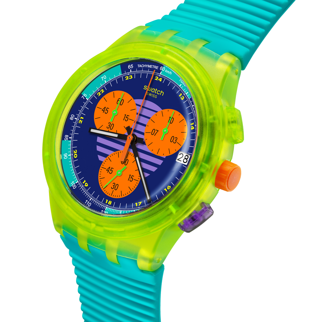 Swatch Neon Wave Originals Chrono 42mm Susj404 watch