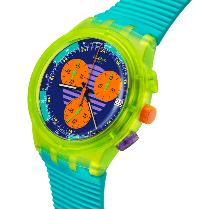 Swatch Neon Wave Originals Chrono 42mm Susj404 watch