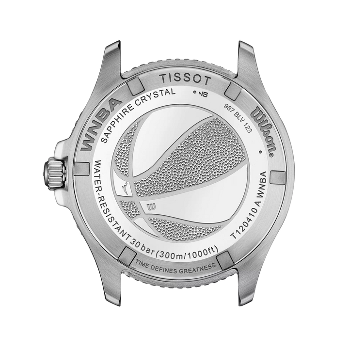 Tissot orologio Seastar Wilson WNBA special edition 40mm argento quarzo acciaio T120.410.17.011.00