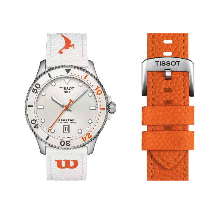 Tissot orologio Seastar Wilson WNBA special edition 40mm argento quarzo acciaio T120.410.17.011.00