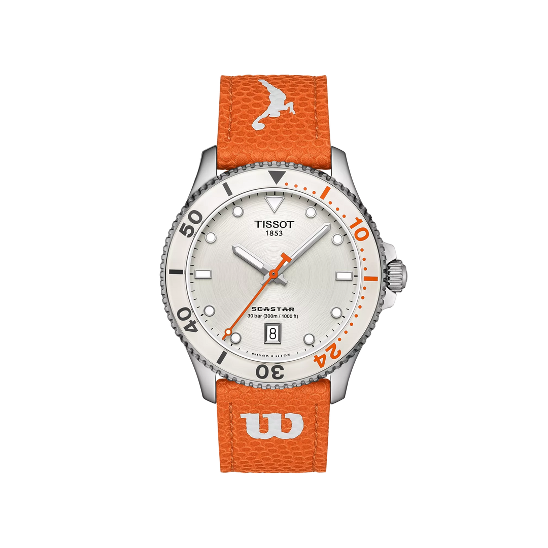 Tissot orologio Seastar Wilson WNBA special edition 40mm argento quarzo acciaio T120.410.17.011.00