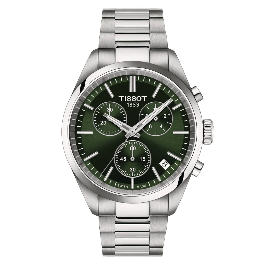 Tissot orologio PR 100 Choronograph 40mm verde quarzo T150.417.11.091.00