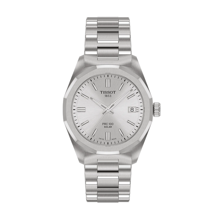 Tissot PRC 100 Solar 39 mm Silber Quarzstahl T151.822.11.031.00