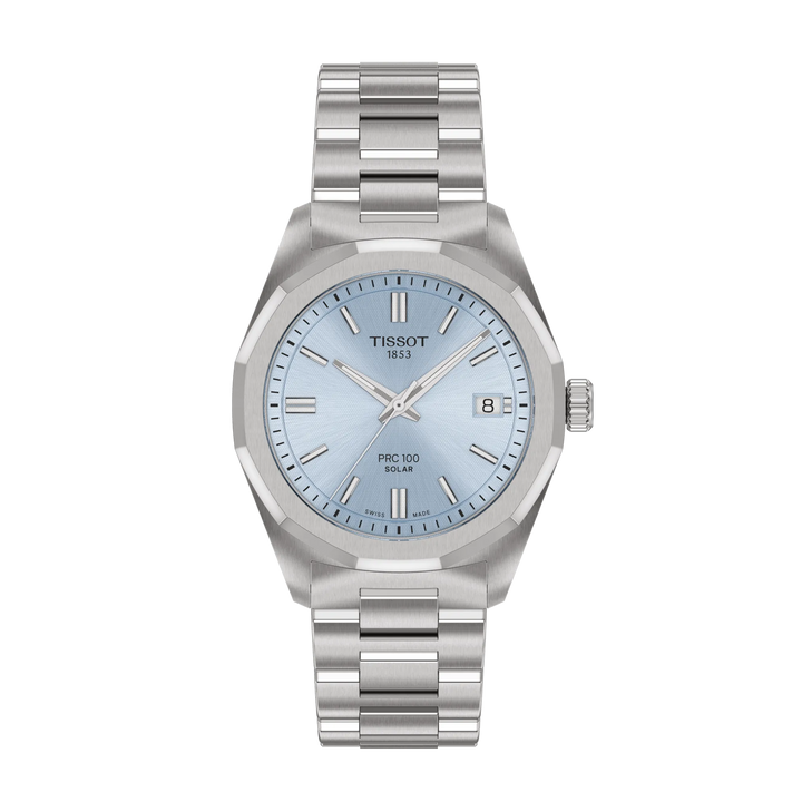Tissot PRC 100 Solar 39mm acero cuarzo azul claro T151.822.11.351.00