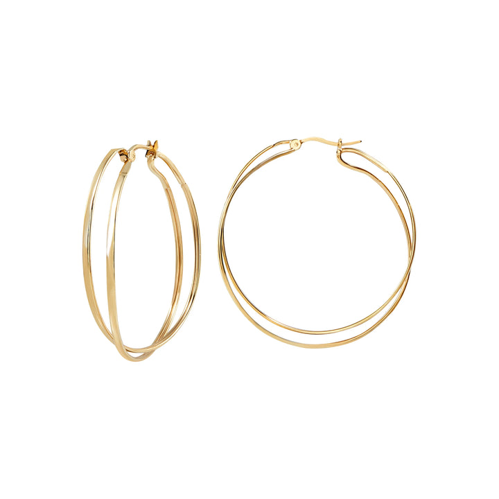 Breil rim earrings lightline steel IP Gold TJ3676 Finishing