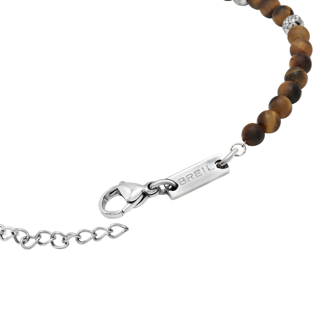 Bracelet oeil de tigre en acier Breil Wild TJ3823