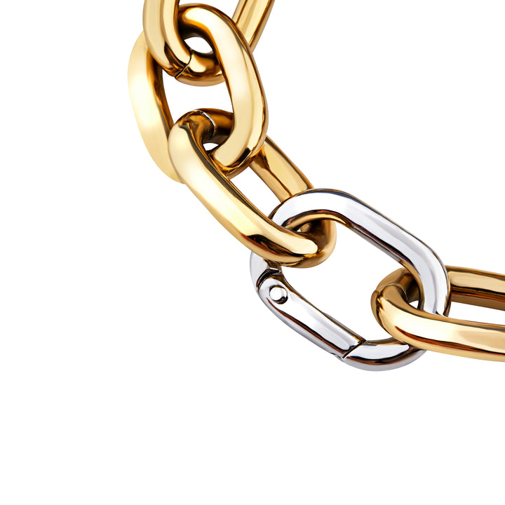 Breil Markantes Stahlarmband mit IP-Gold-Finish TJ3939