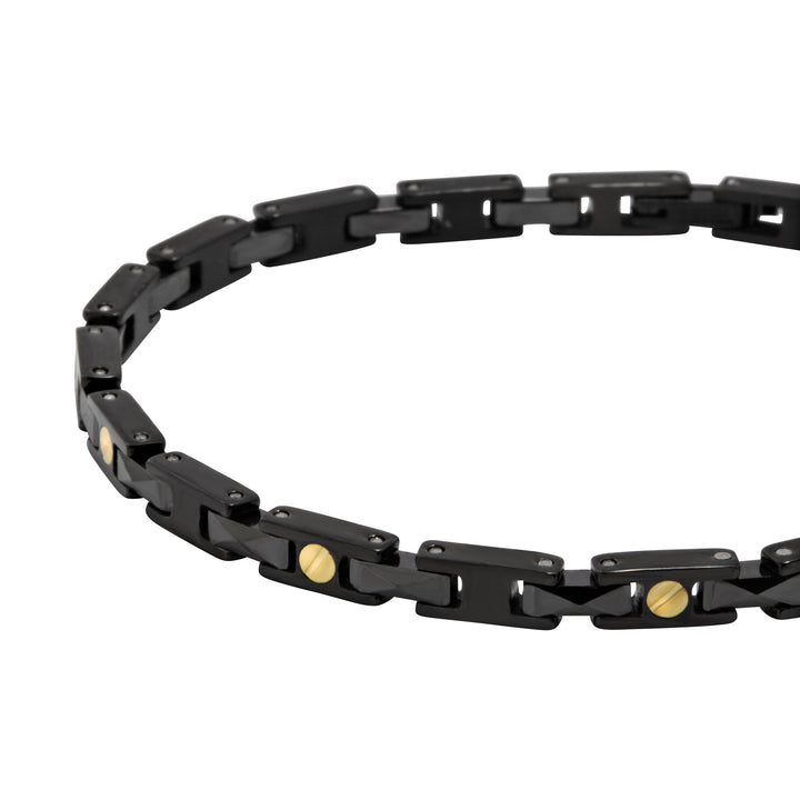 Breil Ceramic Brick bracelet, steel, black PVD finish, ceramic TJ3964