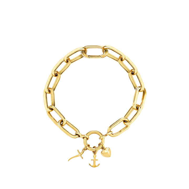 Bracelet Breil Love Ties en acier finition or IP TJ4076