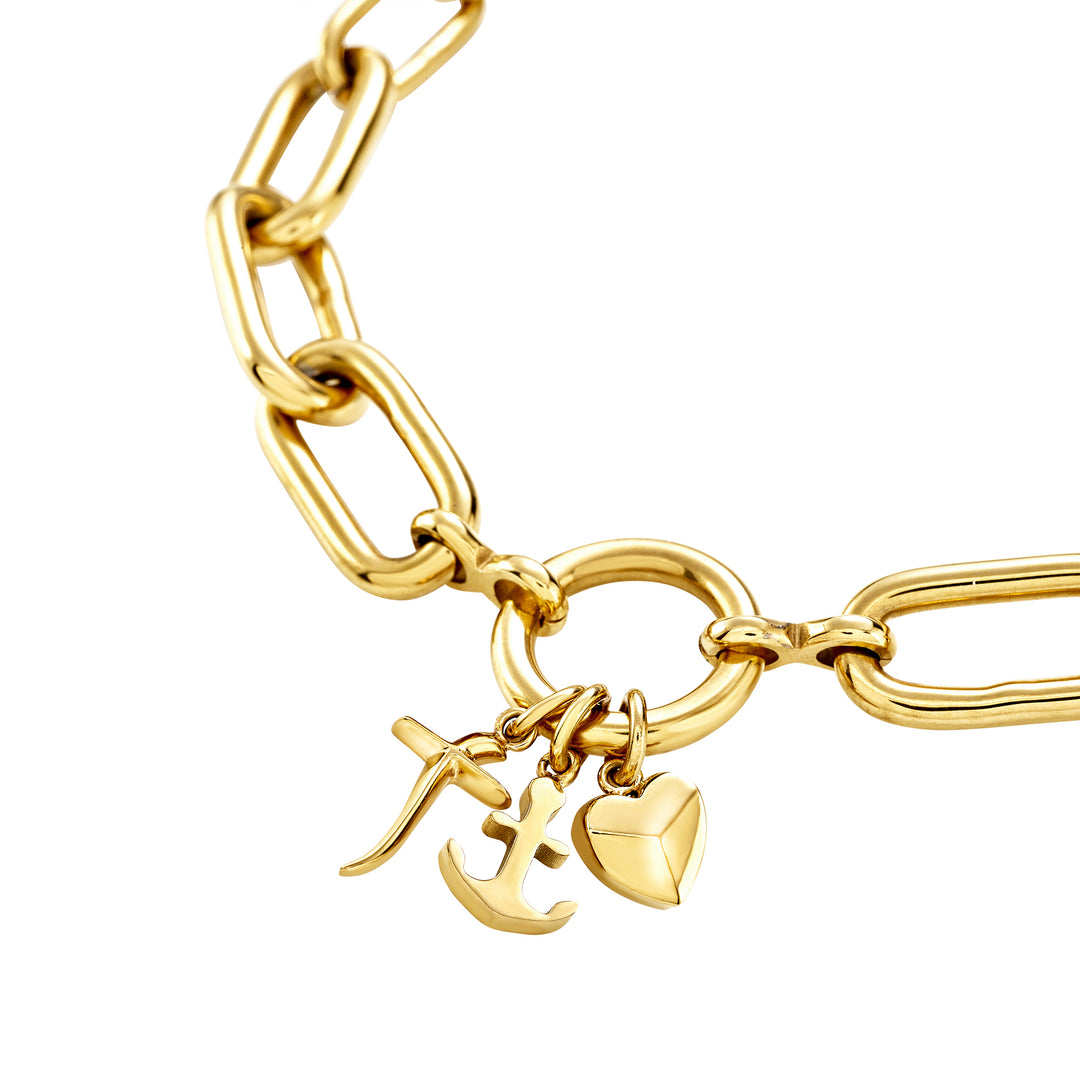 Bracelet Breil Love Ties en acier finition or IP TJ4076