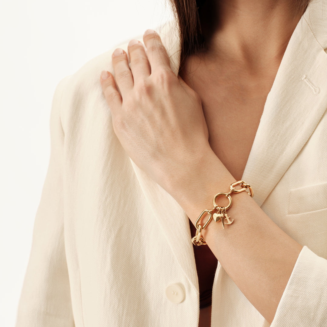 Bracelet Breil Love Ties en acier finition or IP TJ4076