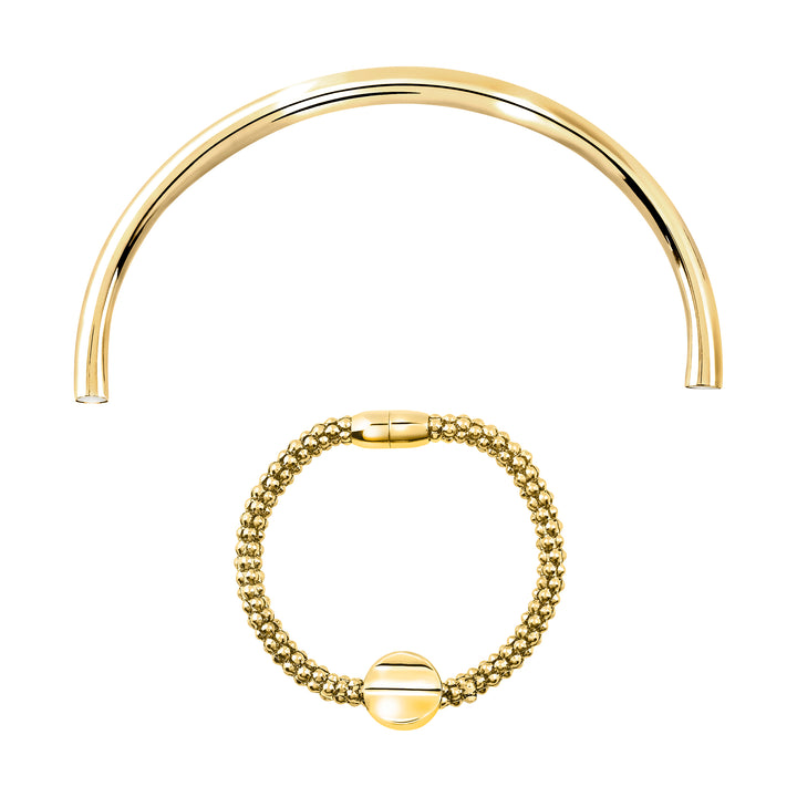 Gargantilla Breil Magnetica System en acero, acabado PVD en oro de 14k TJ4238