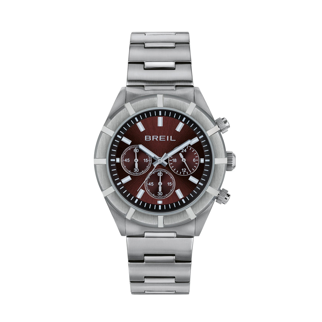 Breil Reloj B 12 H Chrono 42mm Burdeos de acero de cuarzo TW2072