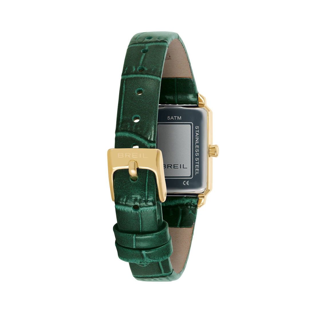 Reloj Breil Carré 20x24mm acero cuarzo blanco PVD acabado oro amarillo TW2079