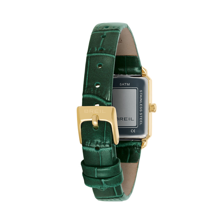 Reloj Breil Carré 20x24mm acero cuarzo blanco PVD acabado oro amarillo TW2079