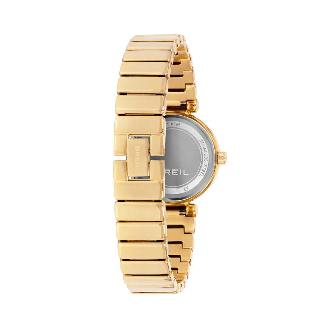 Montre Breil Nuvè 28mm acier quartz argenté finition or IP TW2126