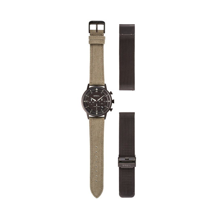 Montre Breil Six.3.Nine Chrono 44 marron quartz acier IP chocolat TW2193