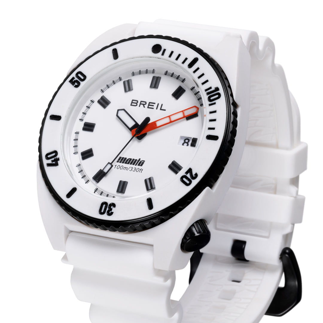 Breil Manta E.C.O. montre Blend 42mm quartz blanc alumine et polyamide TW2194