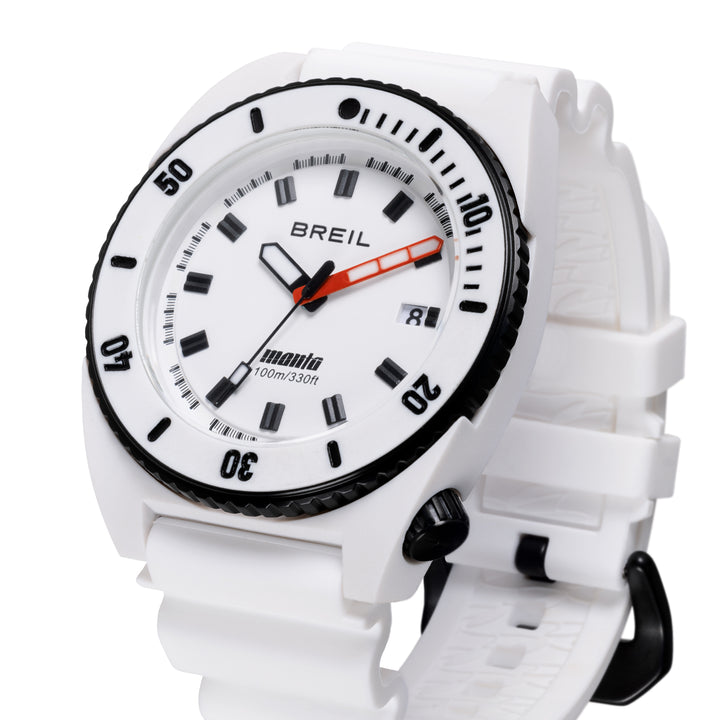Breil Manta E.C.O. montre Blend 42mm quartz blanc alumine et polyamide TW2194