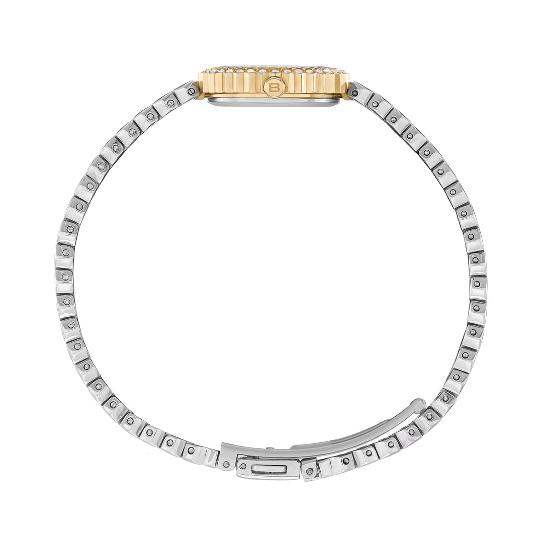 Montre Breil Primp 24mm acier quartz blanc finition PVD or 14 carats TW2200