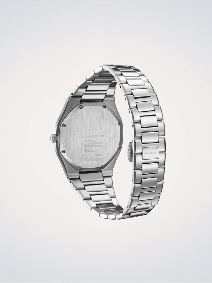 Montre ultra fine D1 Milano Carbon Reef 39 mm D1-UHBJ04
